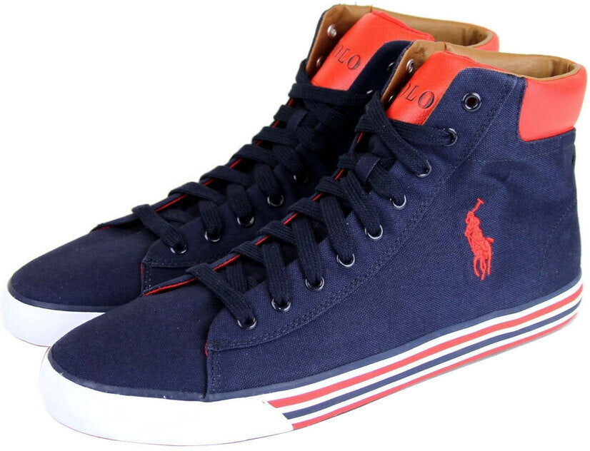 Polo Ralph Lauren Men's Harvey Canvas High Top Sneaker With Logo US 10.5 male