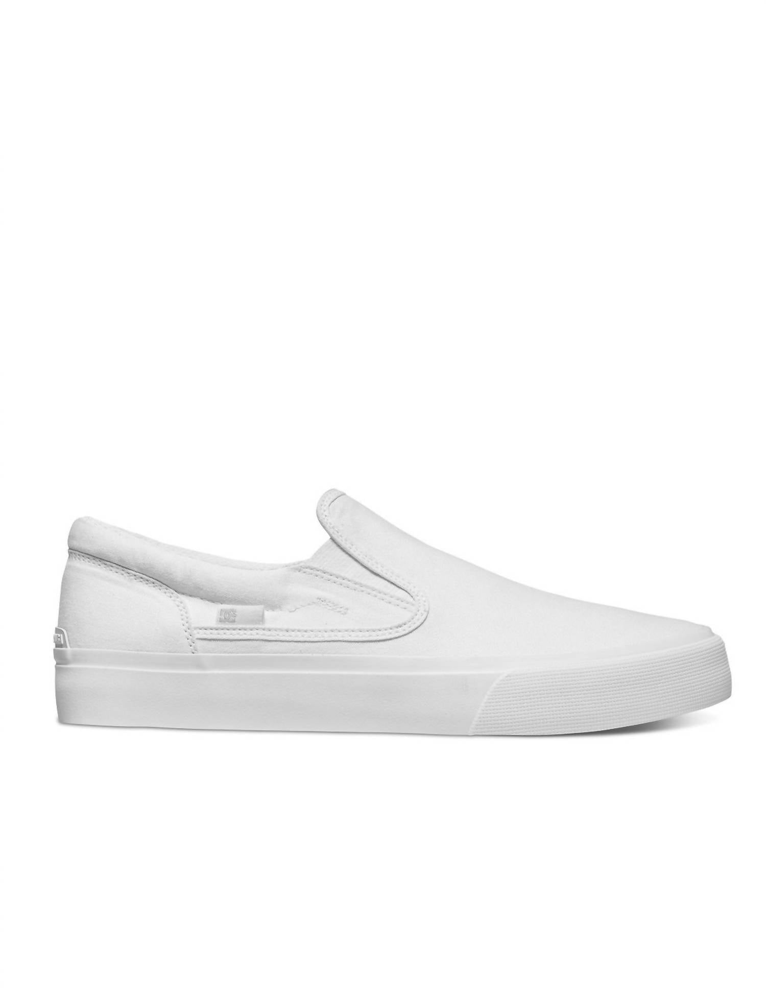 DC Shoes Men'S Trase Canvas Slip On Shoes in White/White - white - Size: US 5.5