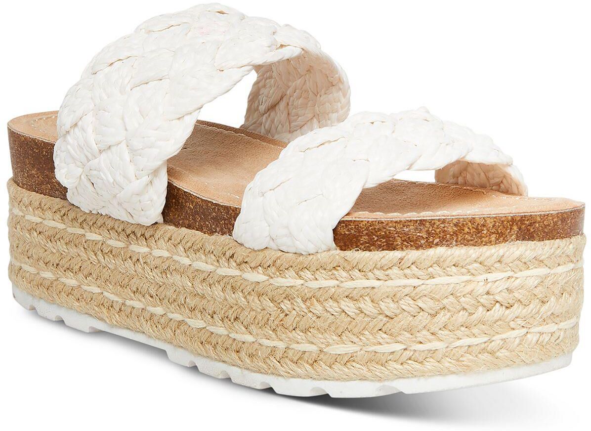 Madden Girl Pretty Womens Slides Padded Insole Espadrilles US 5.5 female