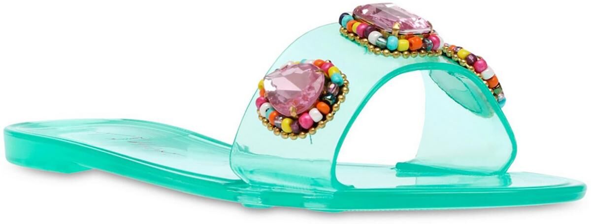 Betsey Johnson Madilyn Womens Rhinestone Slip On Jelly Sandals US 7 female