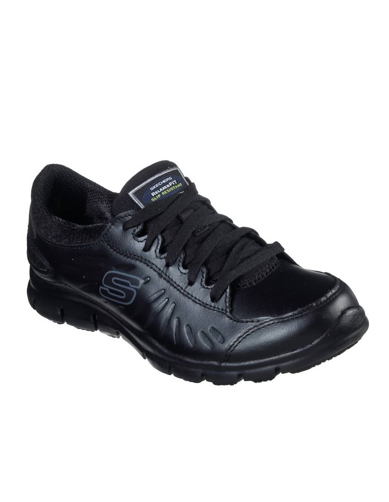 Skechers Women's Eldred Sr Work Shoes - Extra Wide In Black US 9.5 female