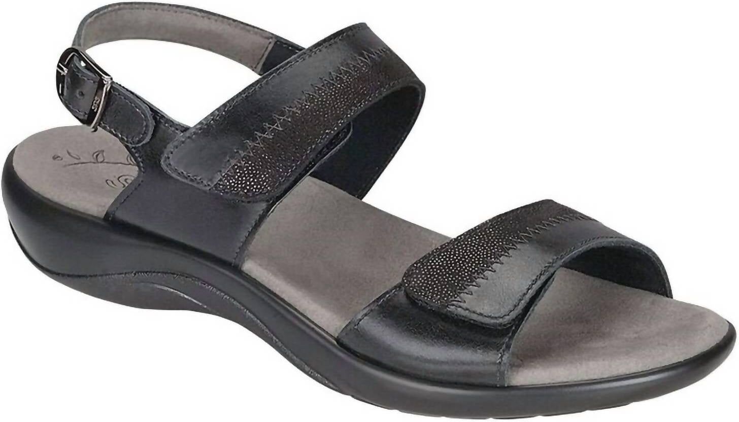 Sas Women's Nudu Heel Strap Sandal - Slim Width In Midnight US 7.5 female