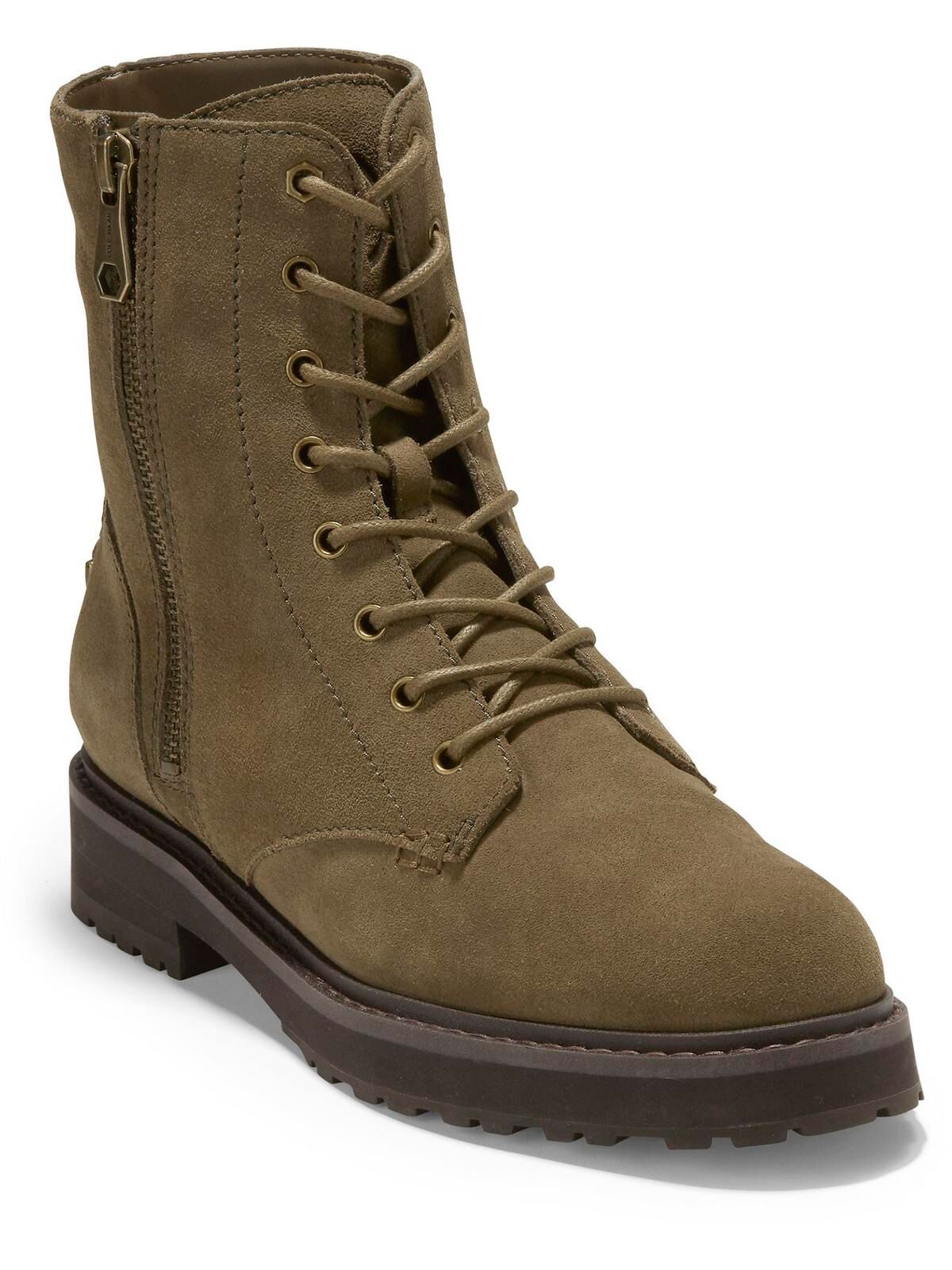 Cole Haan Greenwich Womens Suede Ankle Combat & Lace-up Boots US 5.5 female