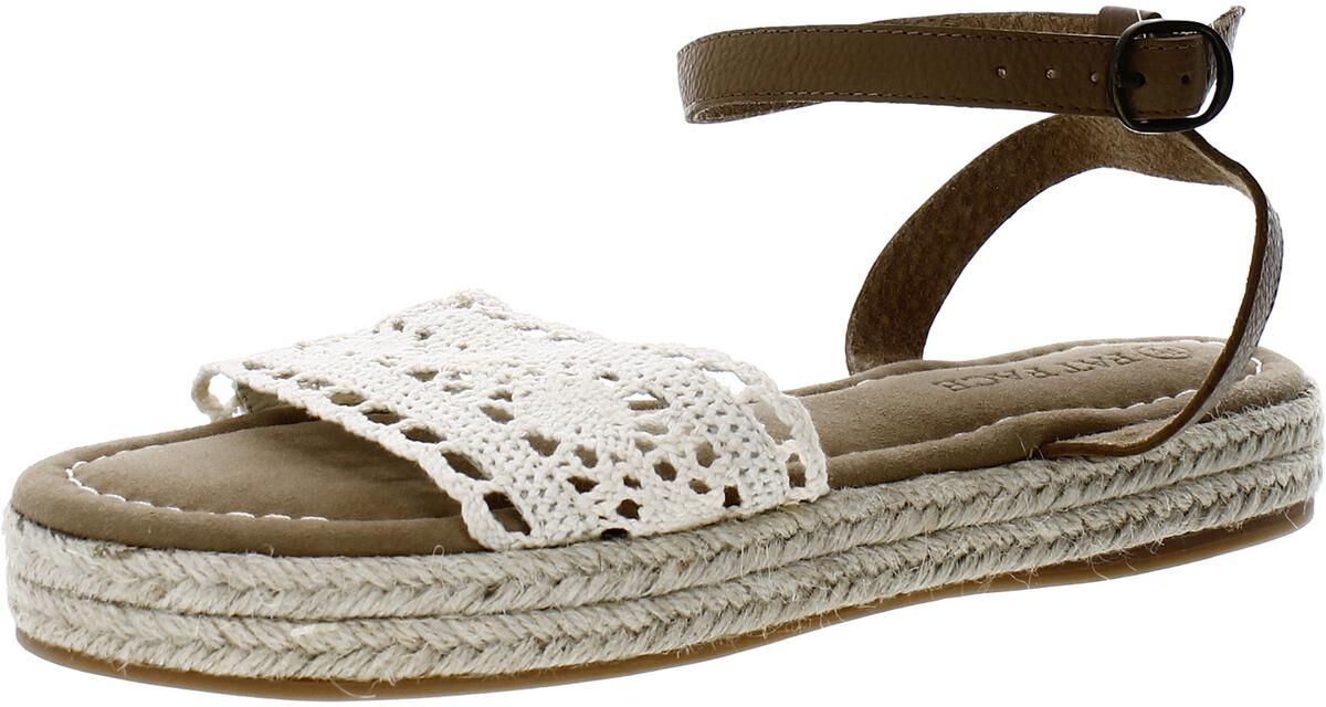 FatFace Tilly Womens Crochet Ankle Strap Espadrilles EU 39 female