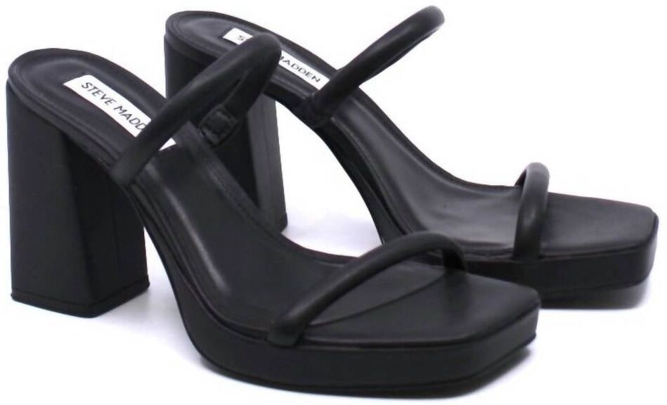 Steve Madden Polly Block Heel Sandal In Black US 9.5 female