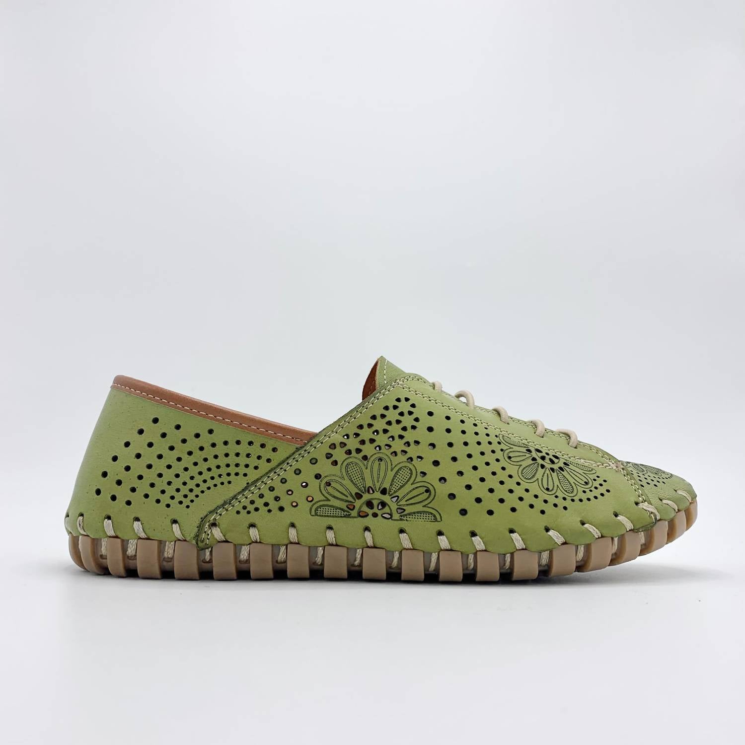 Gelato Women's Theory Lace-Up Shoes In Green EU 41 female