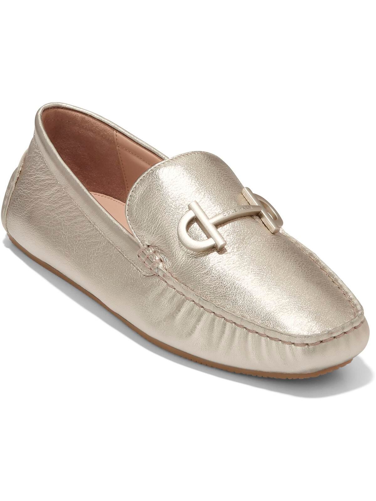 Cole Haan Tully Driver Womens Leather Embossed Loafers US 7 female