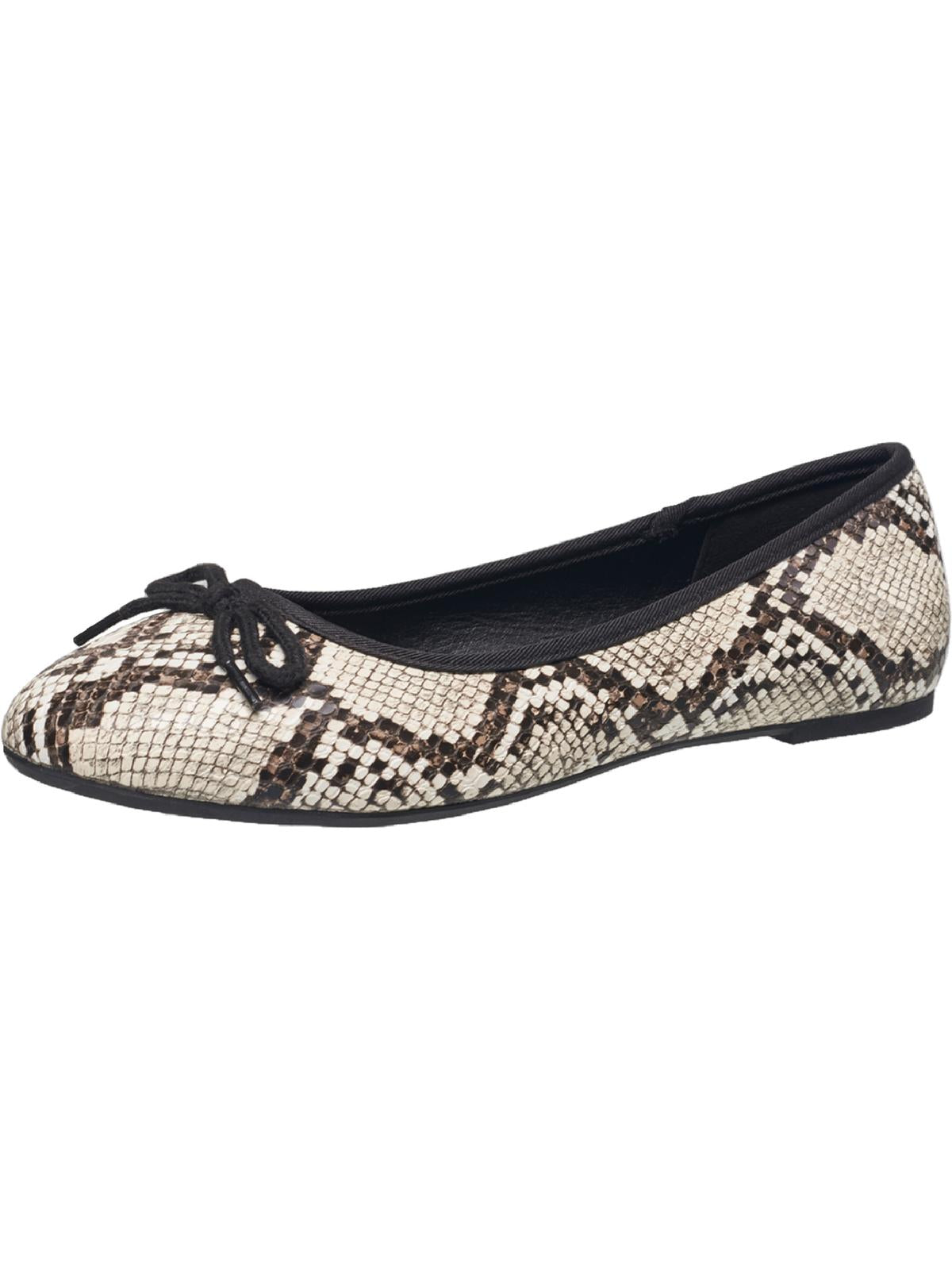 French Connection Diana Womens Faux Leather Snake Print Ballet Flats US 9 female