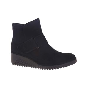 Fly London Labe Womens Suede Wedge Ankle Boots - black - Size: EU 36
