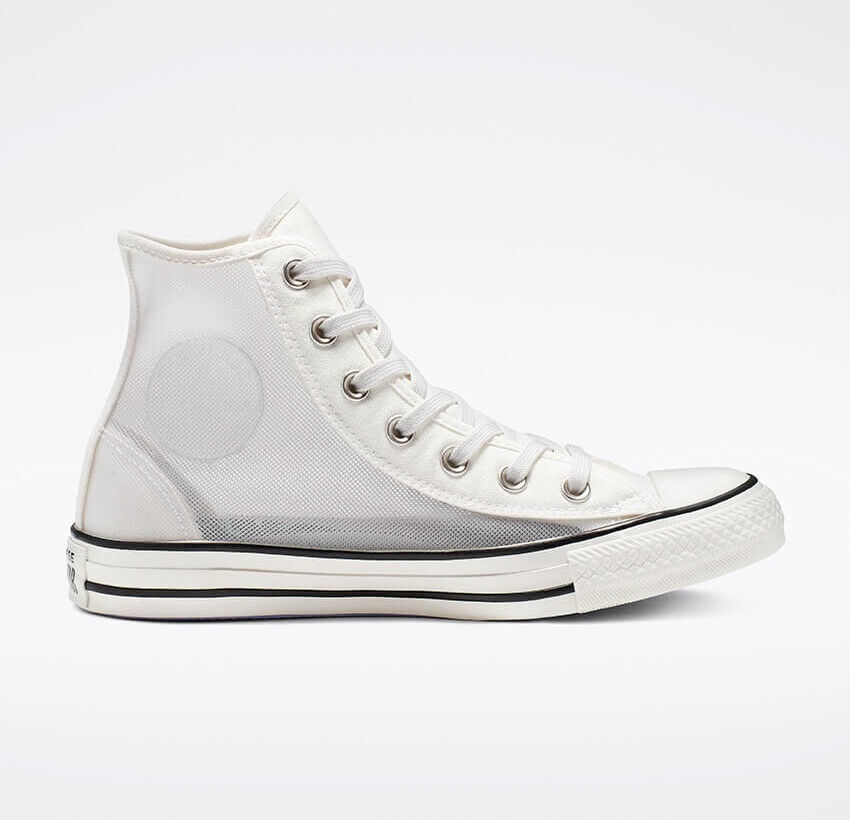 Converse Chuck Taylor All Star Ladies See Thru White High Sneakers US 6.5 female