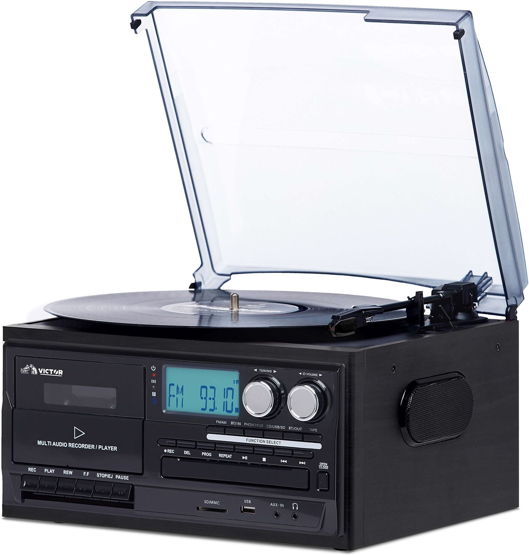 Victor Audio Victor Cosmopolitan 8-in-1 Turntable Music Center