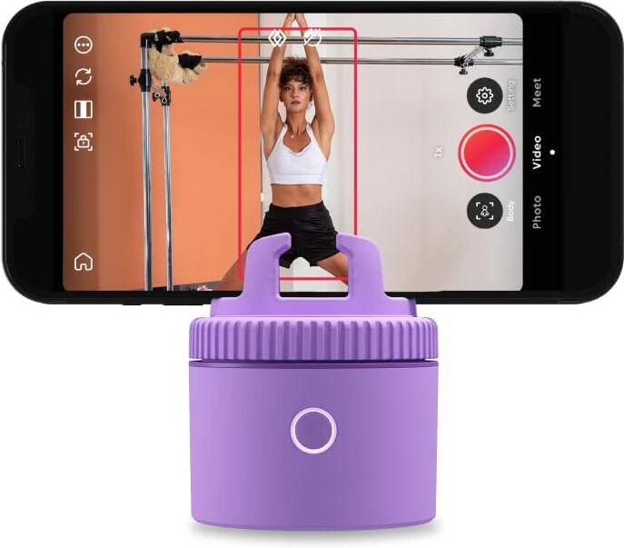 Pivo Pod Lite Auto Face Tracking Phone Holder, 360° Rotation, Handsfree Video Recording - Purple