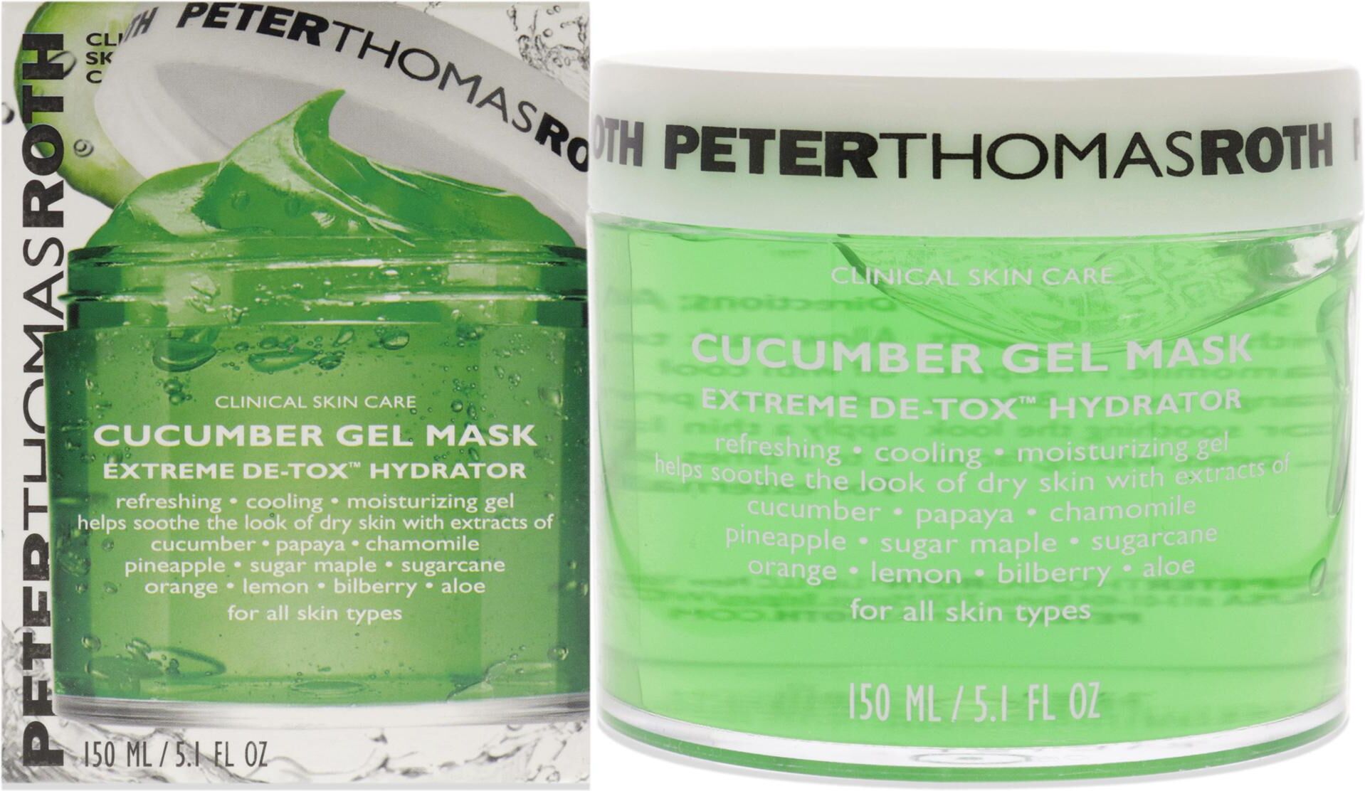 Cucumber Gel Mask Extreme Detoxifying Hydrator by Peter Thomas Roth for Unisex - 5.1 oz Mask 5.1 oz unisex