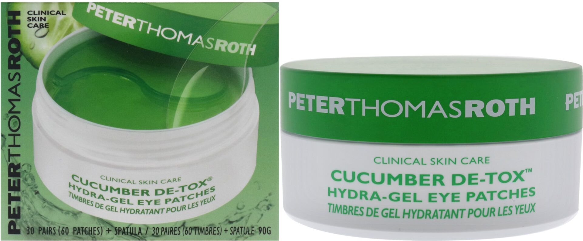 Cucumber De-Tox Hydra-Gel Eye Patches by Peter Thomas Roth for Unisex - 60 Pc Patches Medium unisex