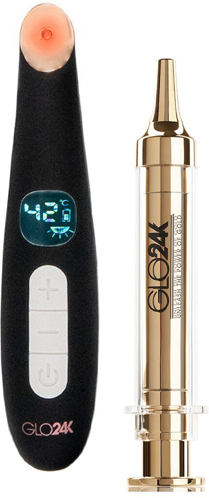 GLO24K LED Eye Care Beauty wand + 24k Express Facelift Cream .3 oz