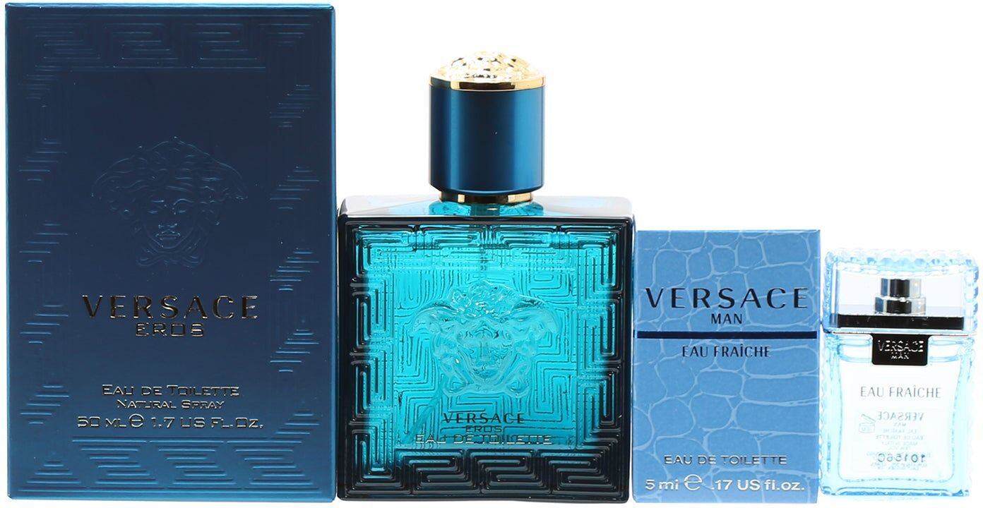 Versace Men's Duo - Eros 1.7Oz & Eau Fraiche .17 Oz EDT One Size male