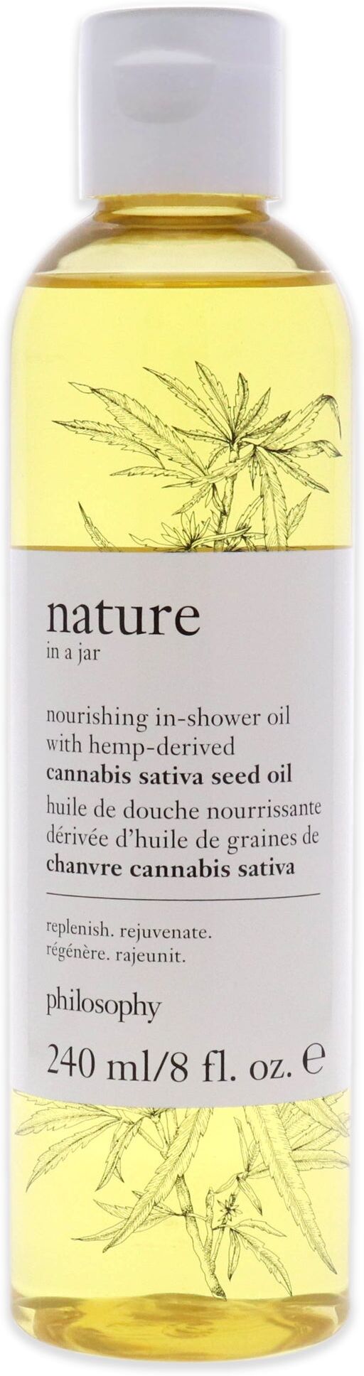 Nourishing In-Shower Oil With Cannabis Sativa Seed Oil by Philosophy for Unisex - 8 oz Shower Oil Large unisex