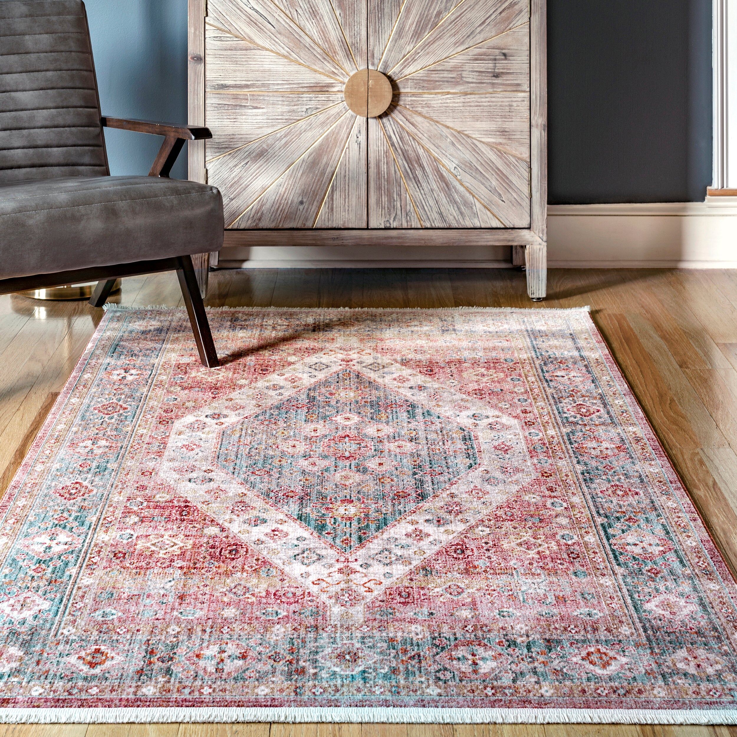 nuLOOM Rory Tear Pendant Medallion Area Rug