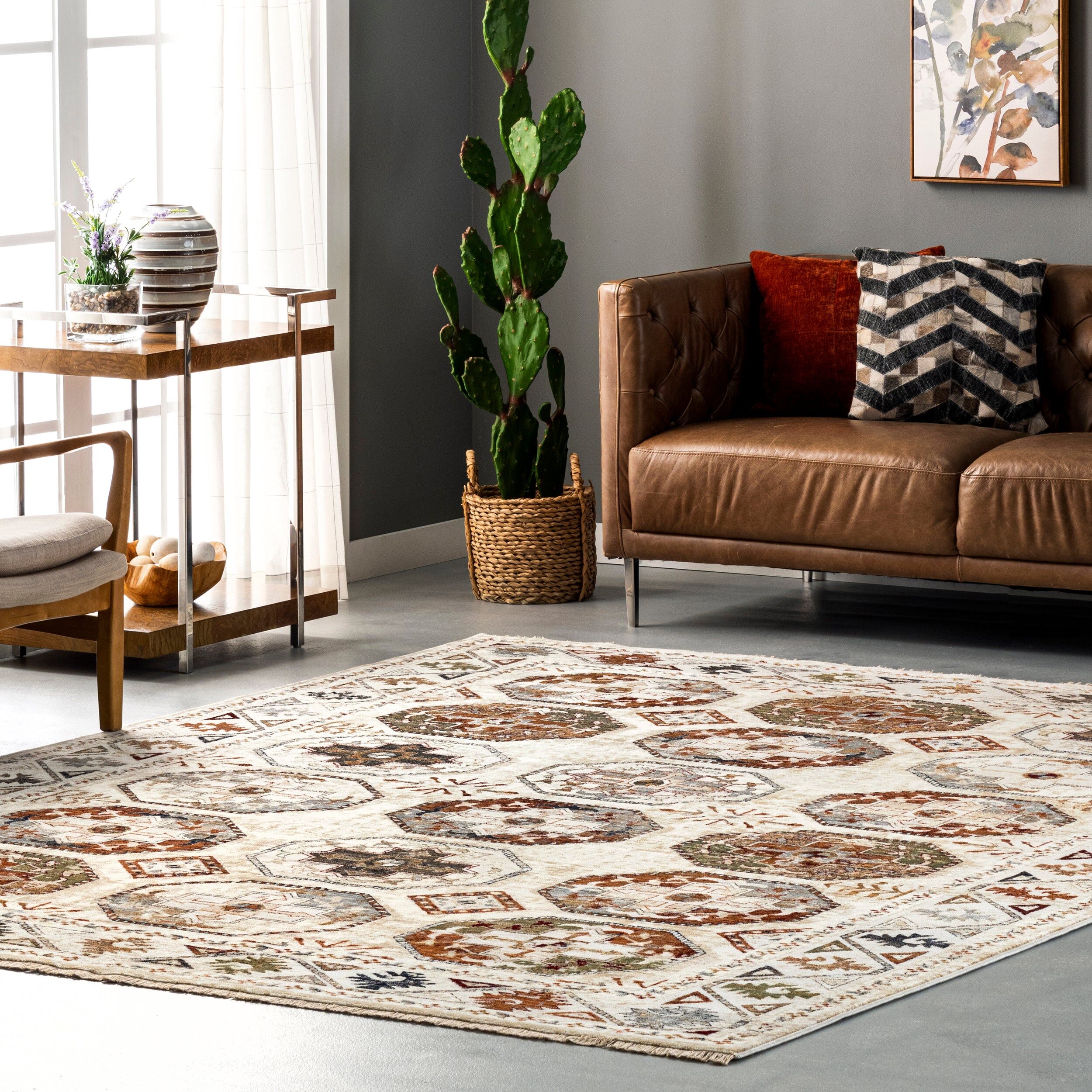 nuLOOM Astrid Traditional Motif Fringe Area Rug