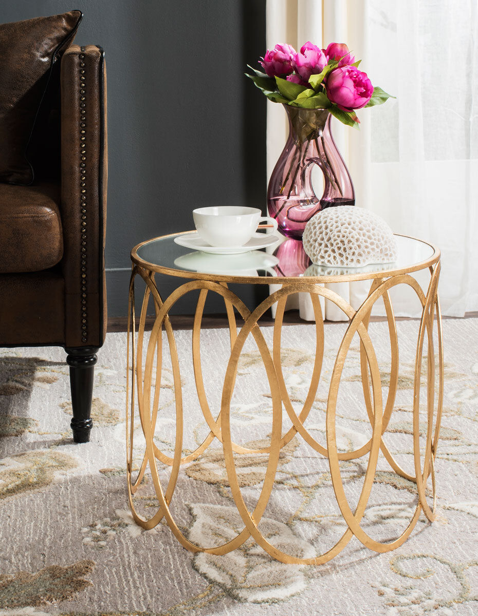 Safavieh Cyrah Gold Leaf Accent Table