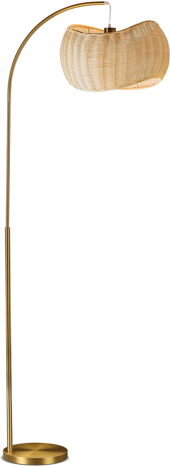 Brightech Wave Pendant Floor Lamp - Brass