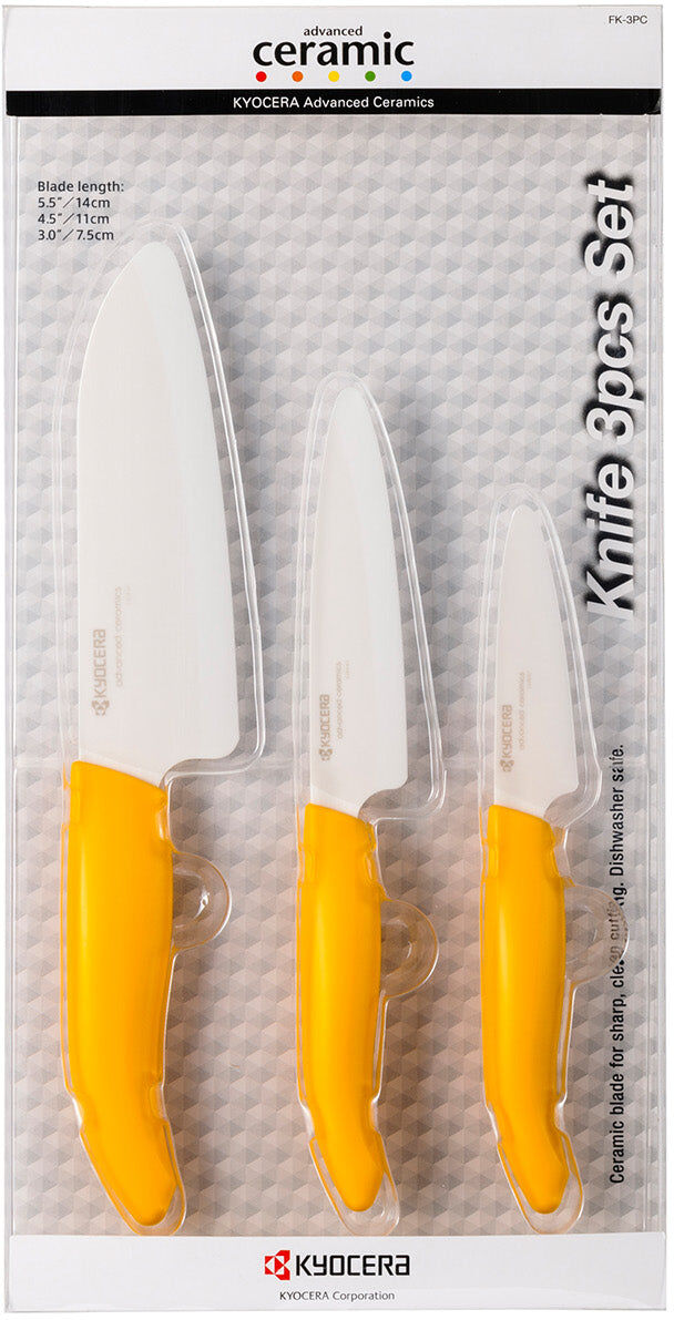 Kyocera Advanced Ceramics 3 Piece Revolution Series Knife Set