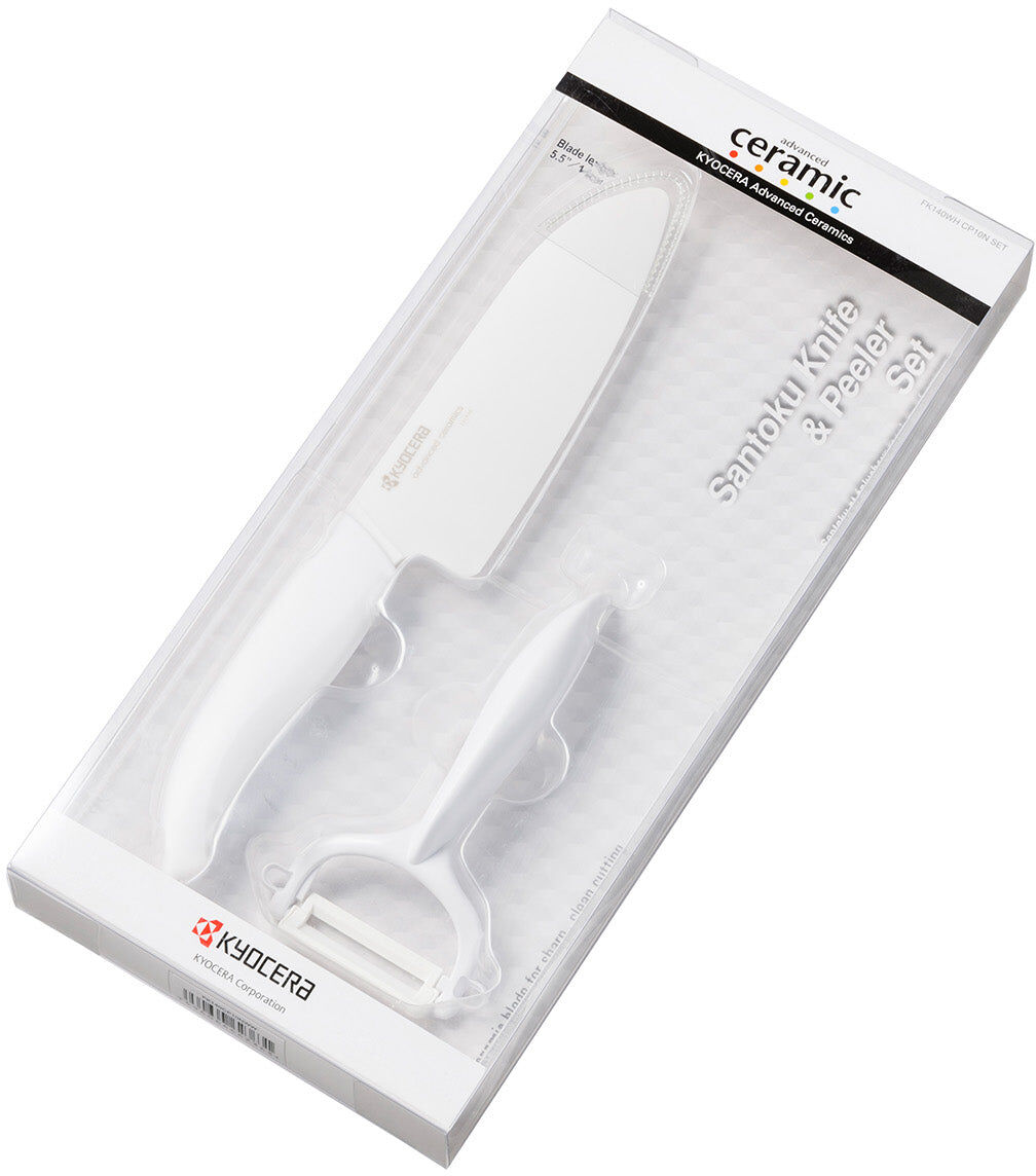 Kyocera Advanced Ceramics 5.5-inch Santoku Knife & Y Peeler Set