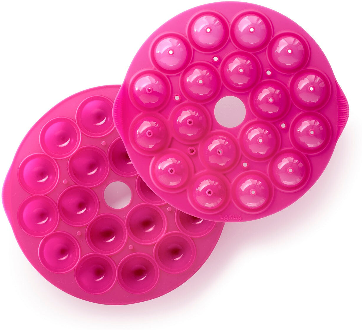 Lekue 18 Cavity Silicone Cake Pop Mold, Magenta