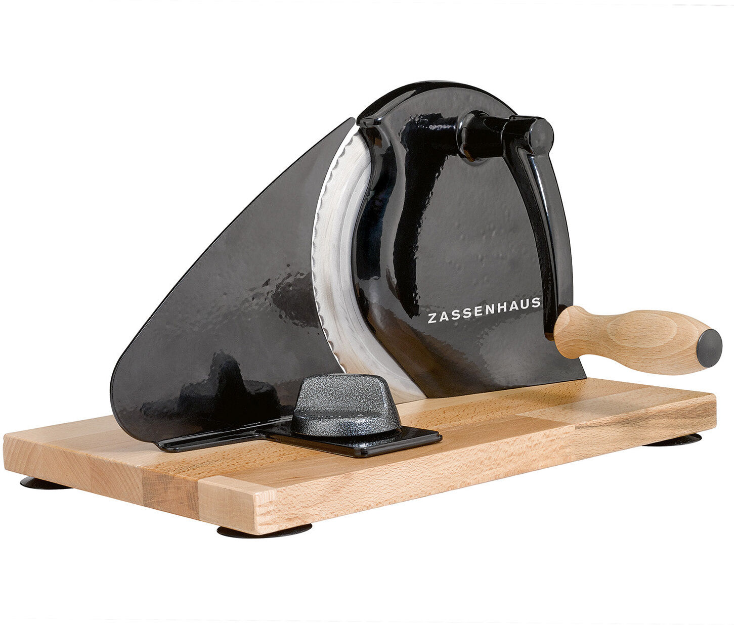 Zassenhaus Manual Bread Slicer, Hand Crank Home Bread Slicer, 11.75" x 8"