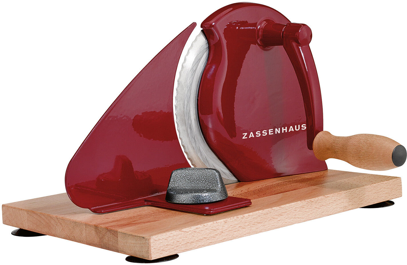 Zassenhaus Manual Bread Slicer, Hand Crank Home Bread Slicer, 11.75" x 8"