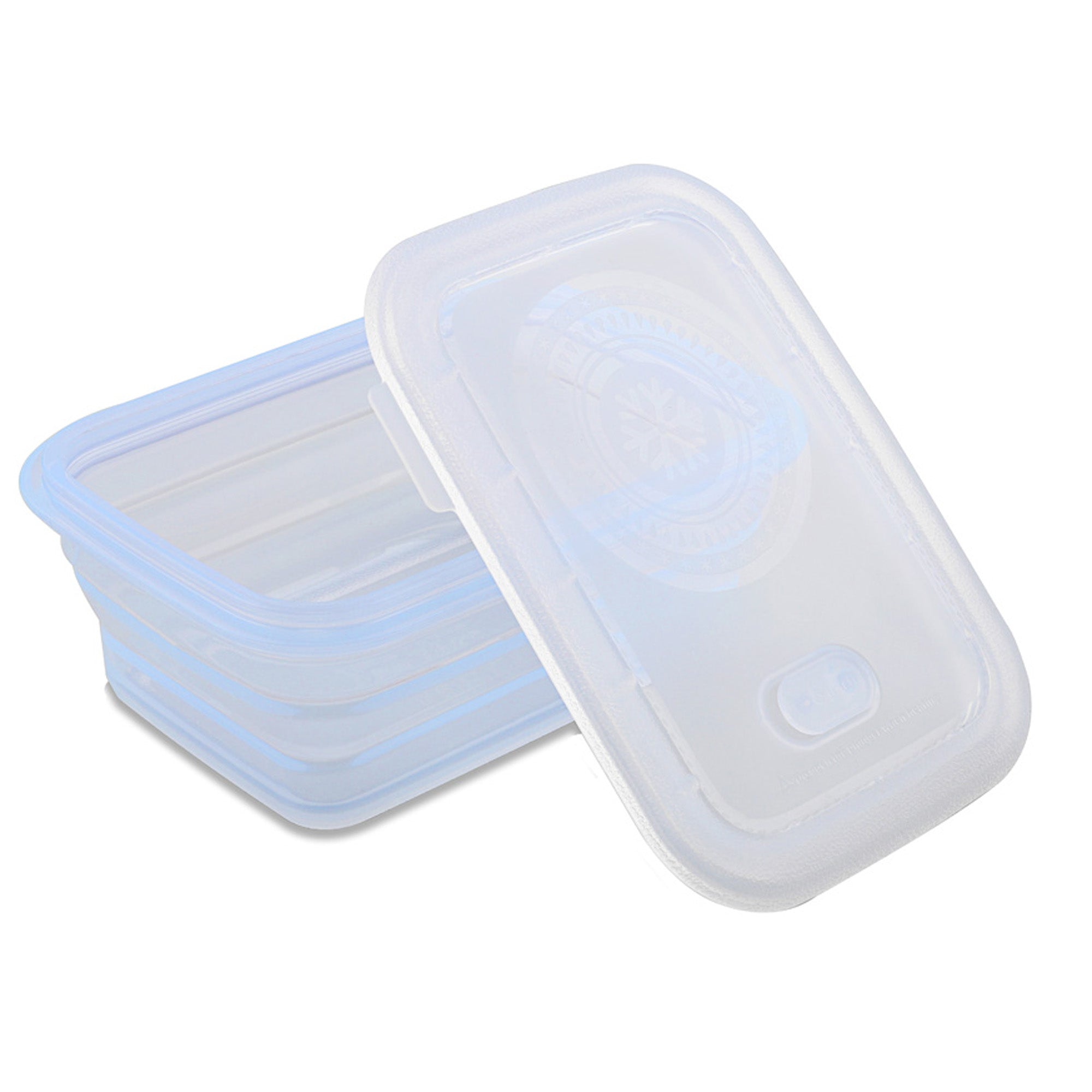 Minimal Collapsible Silicone Food Storage Container Set of 6 - 1160 ml - Clear