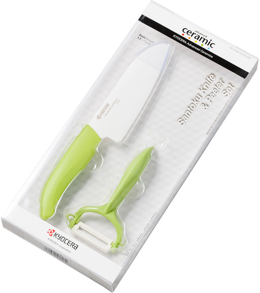 Kyocera Advanced Ceramics 5.5-inch Santoku Knife & Y Peeler Set