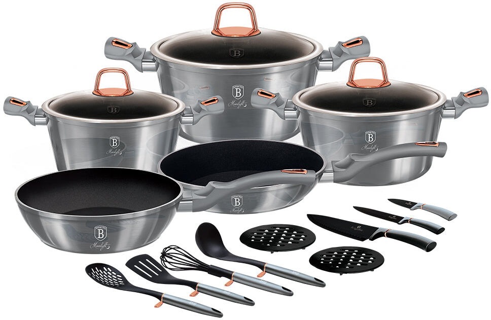 Berlinger Haus 17-Piece Kitchen Cookware Set Moonlight Collection