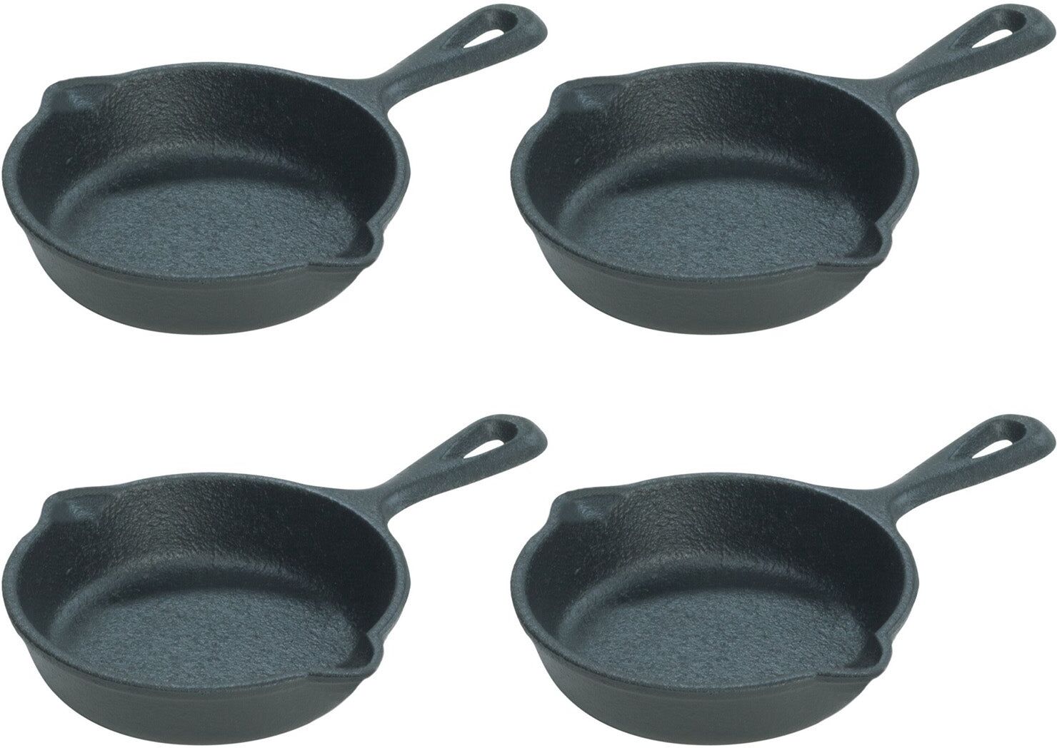 Lodge 3.5 Inch Seasoned Cast Iron Mini Skillet, Set of 4