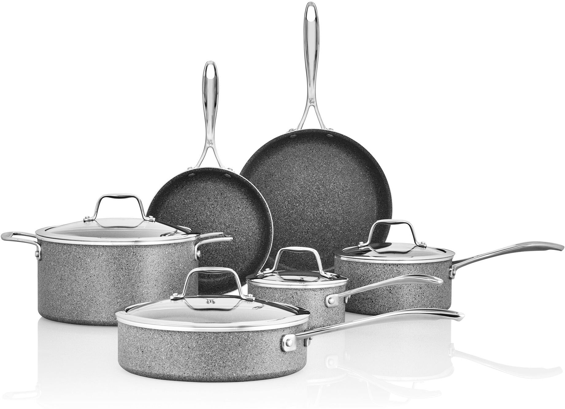 Henckels International Capri Series 10 Piece Non-Stick Cookware Set Made with Granitium Non-Stick Coating