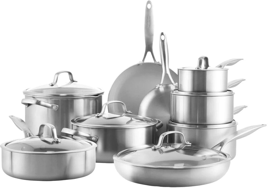 GreenPan Venice Pro Tri-Ply Stainless Steel Nonstick 16 Piece Cookware Set