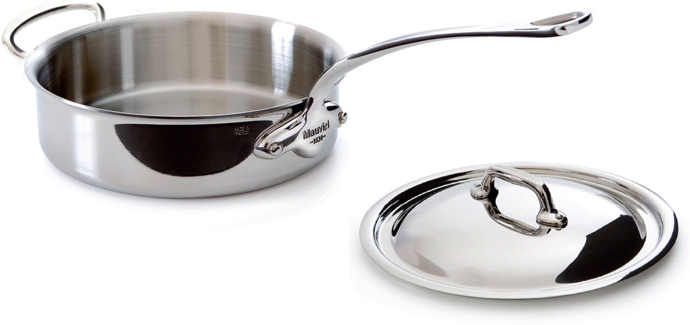 Mauviel M'Cook 3.2 qt. Stainless Steel Saute Pan & Lid