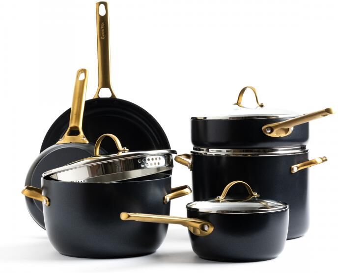 Greenpan Padova Reserve 10 Piece Cookware Set, Black