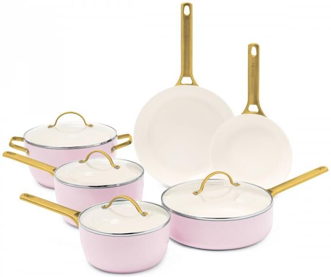 Greenpan Padova Reserve 10 Piece Cookware Set, Blush