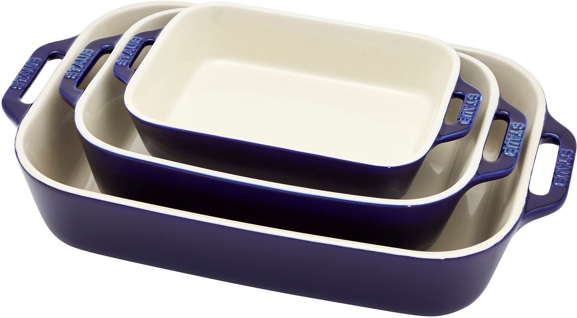 Staub Ceramics 3-pc Rectangular Baking Dish Set