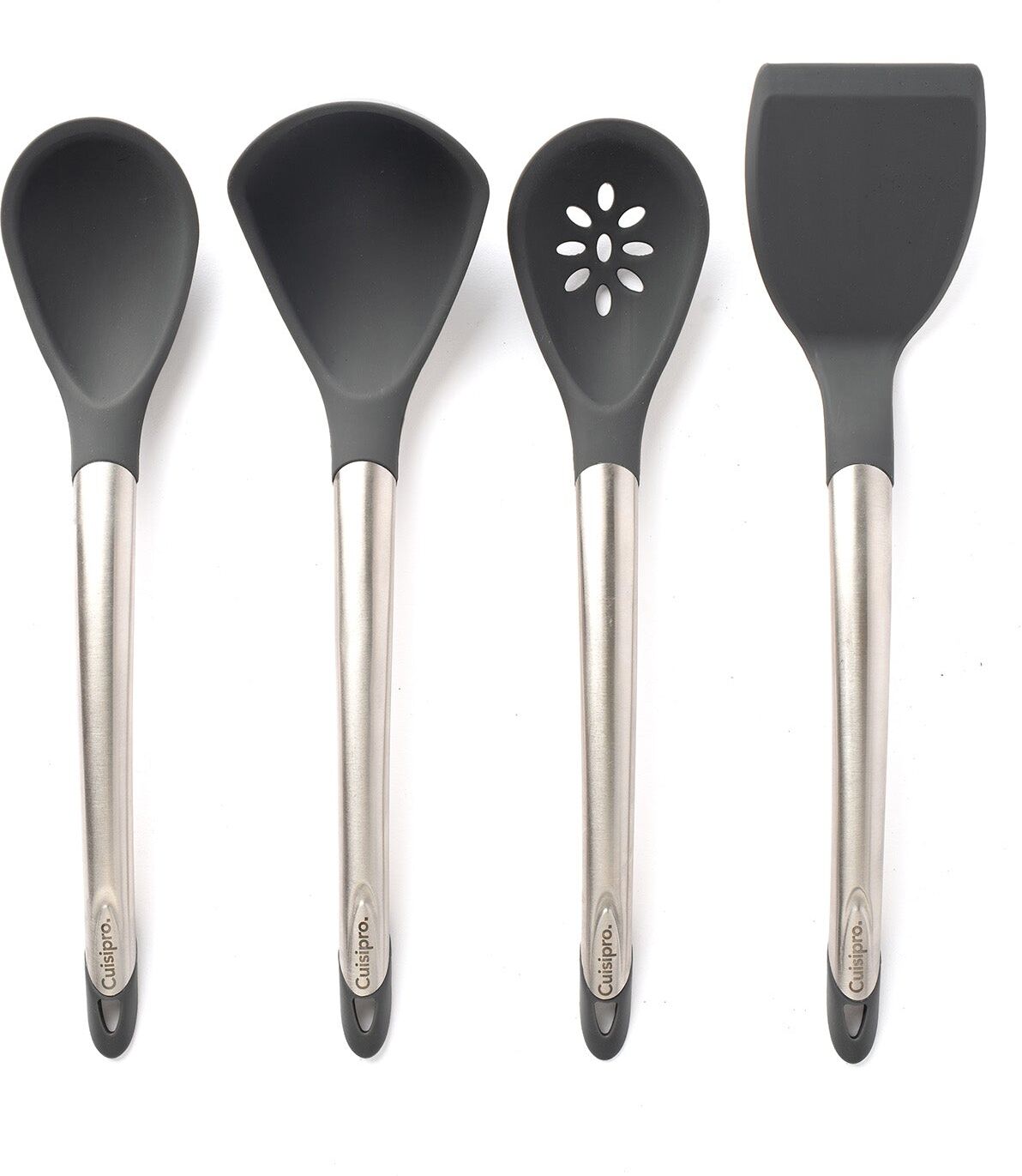 Cuisipro Silicone Kitchen Tool Set-Ladle, Turner, Spoon & Slotted Spoon