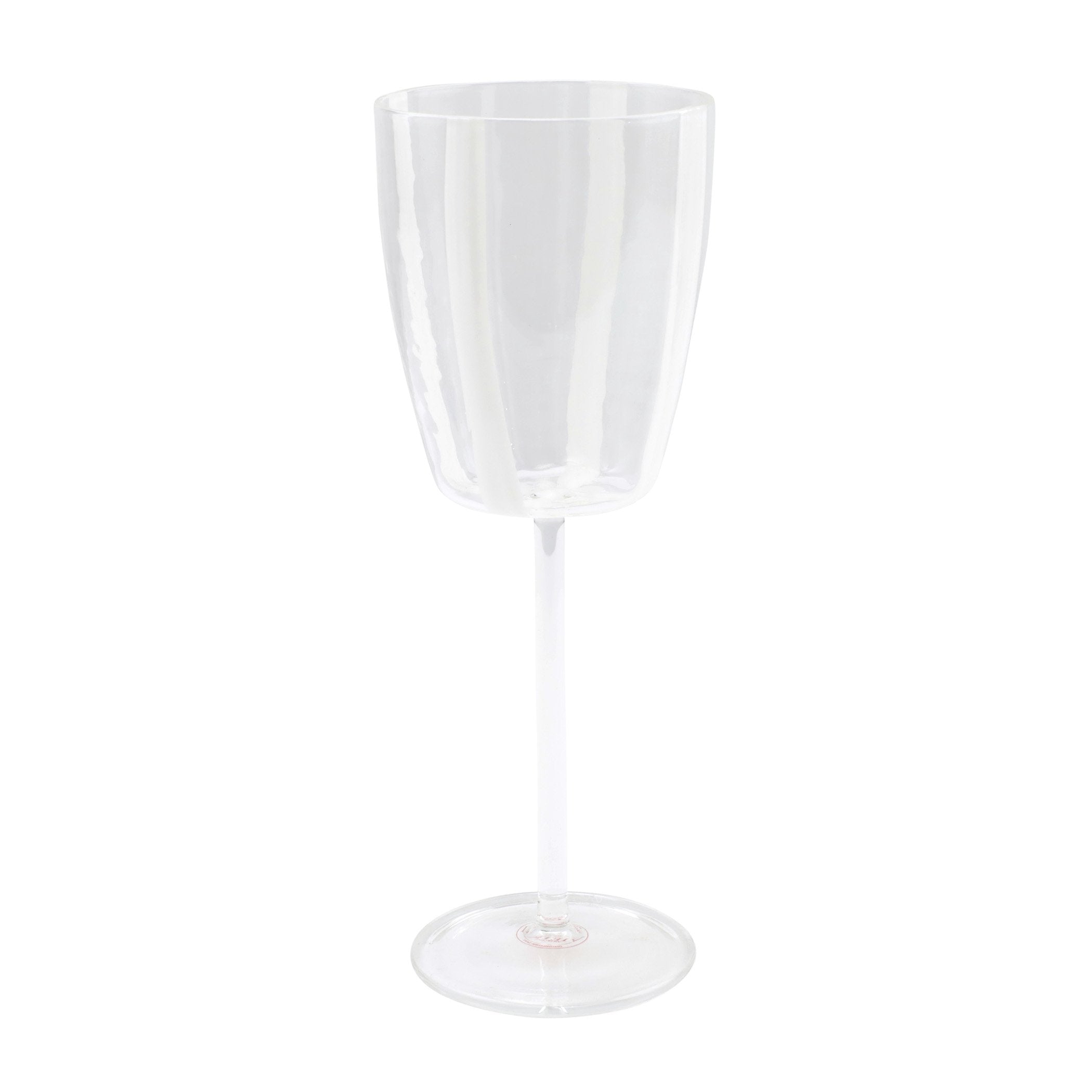 VIETRI Stripe White Wine Glass