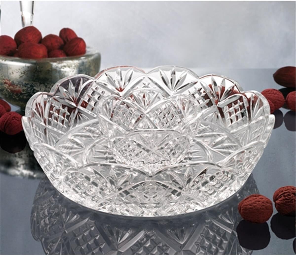 Godinger 25951 Dublin Large Crystal Chip and Dip Bowl