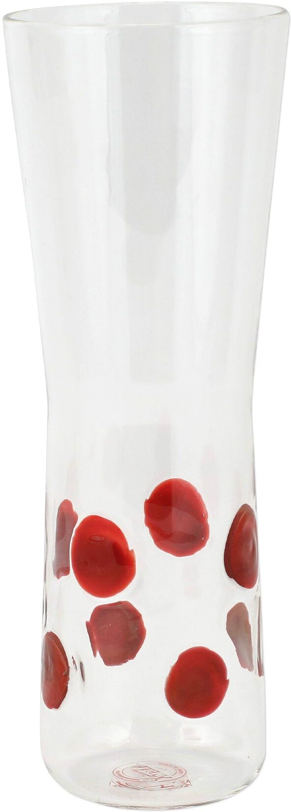 VIETRI Drop Red Beer Glass