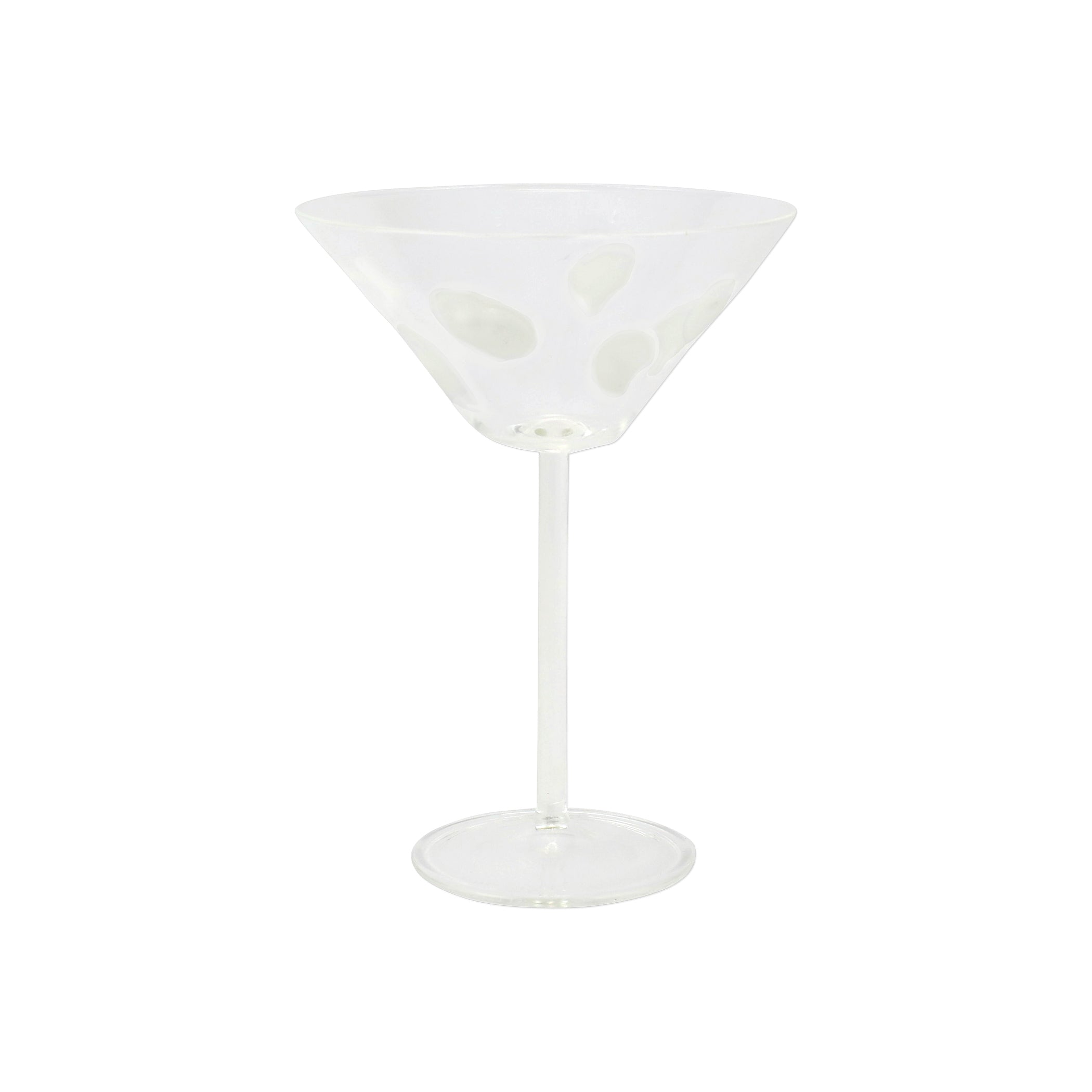 VIETRI Drop White Martini Glass