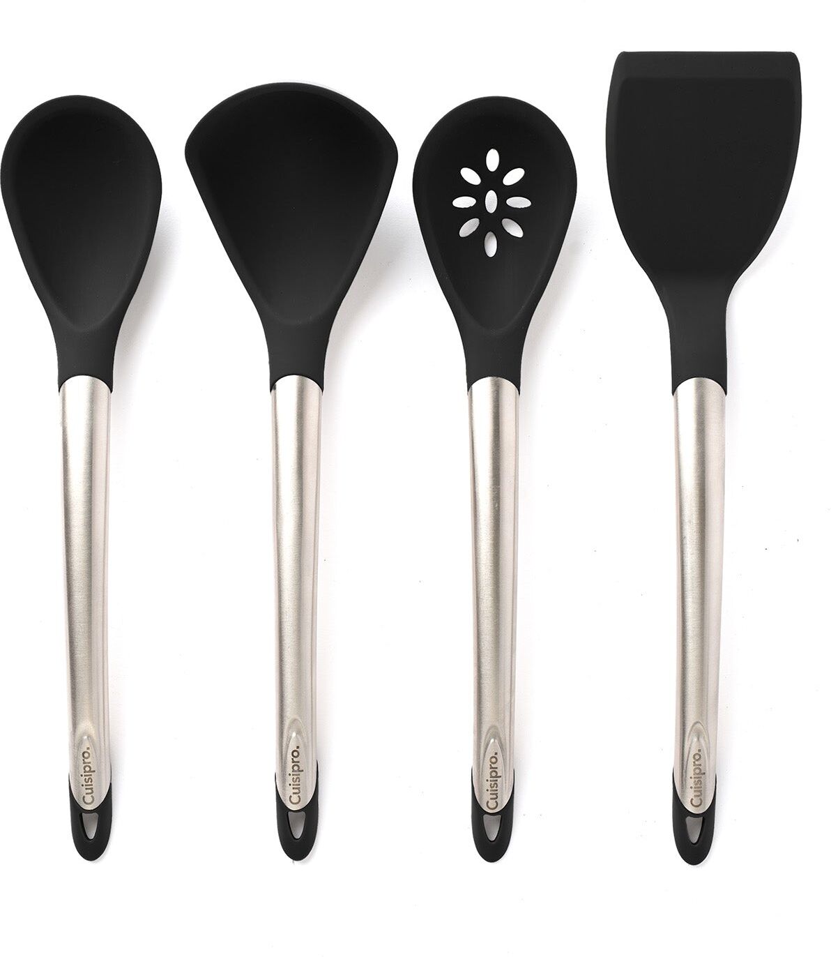 Cuisipro Silicone Kitchen Tool Set-Ladle, Turner, Spoon & Slotted Spoon