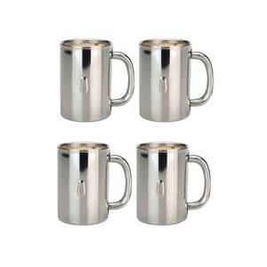 BergHOFF Straight 18/10 Stainless Steel Coffee Mugs, Set of 4 - Size: One Size