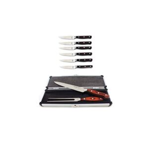 BergHOFF Pakka 8Pc Stainless Steel Cutlery Set, 6Pc 12" Steak Knives & 2pc 12" Carving Sets - Size: One Size