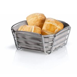 Blomus 63667 Small Wire Serving Bread Basket - Taupe Insert - grey - Size: One Size