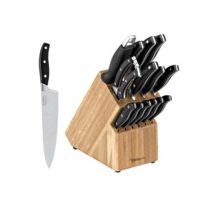BergHOFF Essentials 15Pc Stainless Steel Cutlery Set with Block - Size: One Size